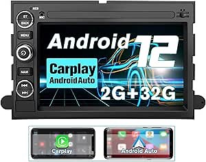 AWESAFE Car Radio Stereo for Ford F150/F250/F350 2004-2014 Fusion Edge Explorer Taurus Freestar, 7 Inch Touch Screen Head Unit Wireless Carplay Android Auto GPS WiFi Bluetooth FM, 2G Ram 32G ROM