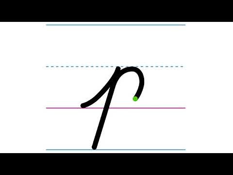 D'Nealian cursive lowercase letter p