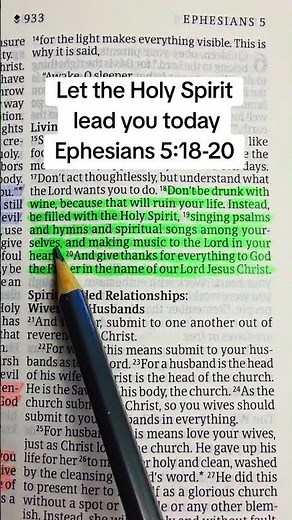 Let the Holy Spirit lead you today 🤍 Ephesians 5:18-20 #bible #bibleverse #holyspirit