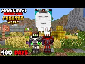 We Survived 400 Days In Forever World In Minecraft Hardcore..!