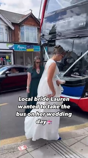 212K views · 8.3K reactions | When local bride Lauren told us she wanted to get the bus to her wedding, of course we were on board! We want to wish her and her new husband, Ben, many years of happiness #bride #wedding #publictransport #brideonabus #buses | morebus | Facebook