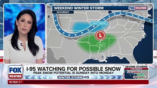Major snowstorm possible for northeastern Interstate 95 corridor this weekend | Latest Weather Clips | FOX Weather