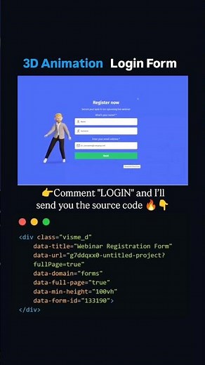 3D Login Form🔥😎 #coding #programming #developer #html #python #computerscience #login_form #frontend