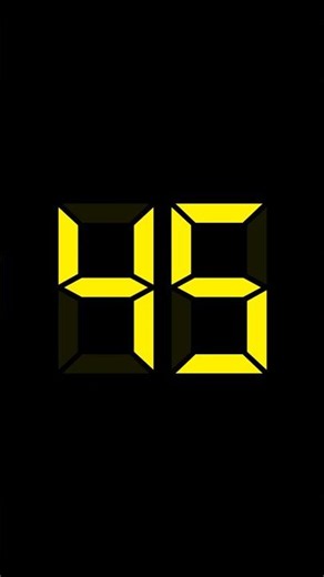 SILENT - 45 Second Countdown Timer - LCD Bold - Yellow