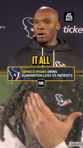 Texans' DeMeco Ryans takes full ownership after loss vs. Patriots