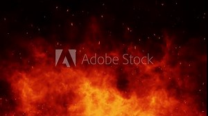 Fire and smoke effects with sparks loop animation background.