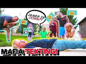 Playing MAFIA Game With Phones And Texting! Who Is The Mafia?!