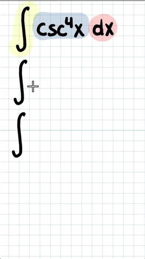 INTEGRAL TRICOLOR DE csc^4(x)