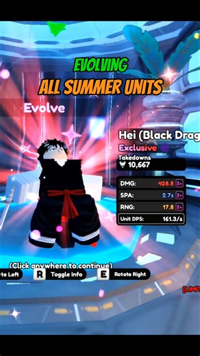 EVOLVING all SUMMER UNITS (anime vanguards)