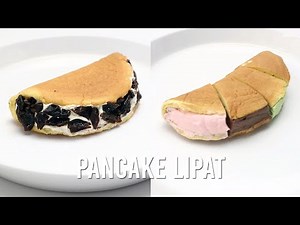 PANCAKE LIPAT ISI CREAM LEMBUT // FOLDED PANCAKE WITH CREAM FILLING