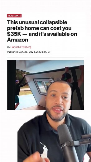 Thoughts? Discovering the unexpected on Amazon: a portable, prefabricated tiny home! For $34,999, get 380 sq ft of customizable space, ready to morph into your dream mini-residence. 🛠️ With options ranging from $19,999, these foldable, easy-to-install homes are redefining convenience and accessibility in the tiny house movement. 🌟 #TinyHouseRevolution #PrefabLiving #AmazonFinds #HomeSweetTinyHome