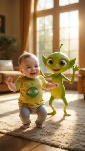 Funny Alien and Baby Dance Animation for Kids