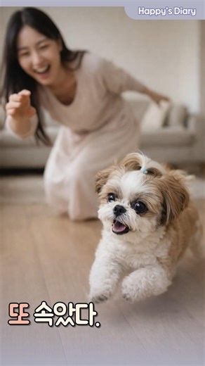 강아지 속이는 보호자ㅋㅋ 가짜 간식 던지기 반응 (시츄 해피 일상) #시츄 #강아지 #힐링영상 #puppy #강아지에세이 #shihtzu #cutedog #강아지영상 #반려견