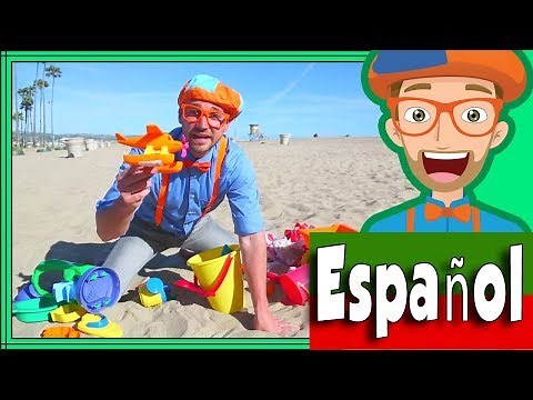 Blippi Español en La Playa con Juguetes de Arena | Aprende Colores para Niños
