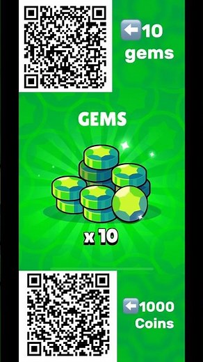 Free 10 gems and coins brawl stars QR codes 2025 #brawlstars