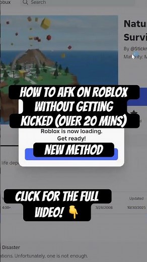How To AFK on Roblox Without Getting Kicked (OVER 20 MINS) NEW METHOD #roblox #shorts