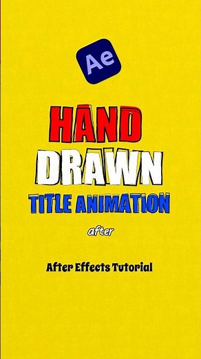 Easy Hand-Drawn Text Effect in After Effects! ✍️ #shorts