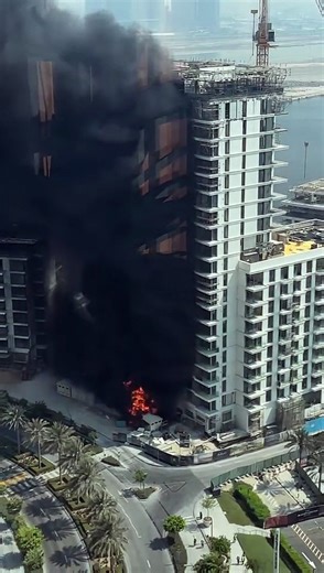 Smoke billows as fire breaks out in Dubai
