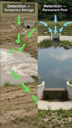 Retention Basin vs Detention Pond: The Hidden Flood Control Engineering Near Your Home