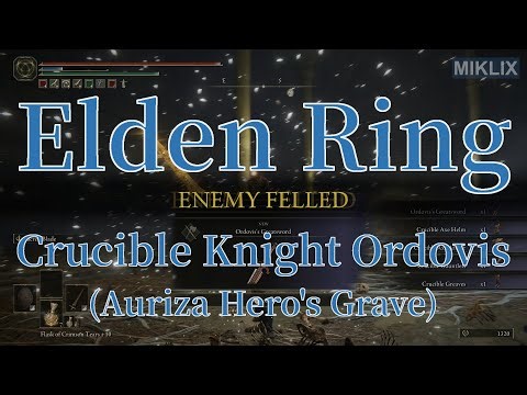 Elden Ring: Crucible Knight Ordovis (Auriza Hero's Grave) Boss Fight