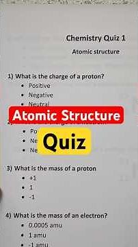 Atomic Structure Quiz. #aqa #chemistryeducation #gcse #chemistrypaper1 #chemistryrevision