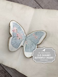 Junk Journal Insert, Shabby, 3D, Butterfly, Book Page, Dimensional, Pop Up, Junk Journal Kit, Printable, My Porch Prints, Digital Download - Etsy