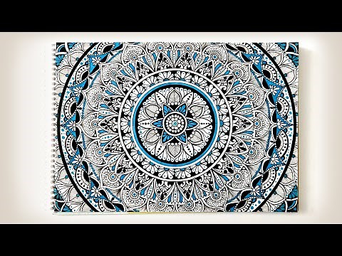 Original Mandala Drawing Tutorial | Black & Turquoise Design