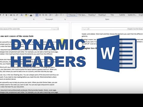 How to make dynamic headers in word