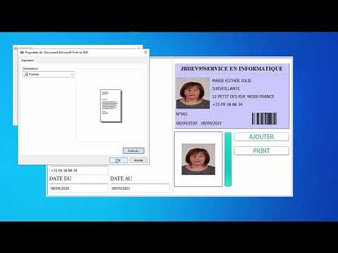 PROJET JAVA : PROGRAMMER une application pour générer une carte ID employée + BASE DE DONNÉE