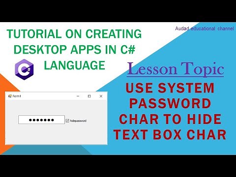 Use System Password Char to hide text box char in c# - C# Desktop application tutorial