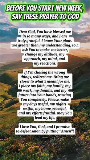 Dear God, Change Me — A Life-Changing Prayer to Start Fresh Week 🙏