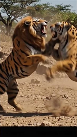 tiger lion vs sabertooth 😱😱😱😱😱🦁🦁🐈🐈