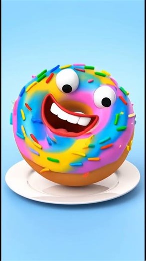 Crazy Donut Splash | Funny 3D Food Animation #youtubeshorts