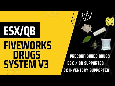 Realistic Drug Script FiveM | ESX & QB Core | Fiveworks | Ox Inventory Supported