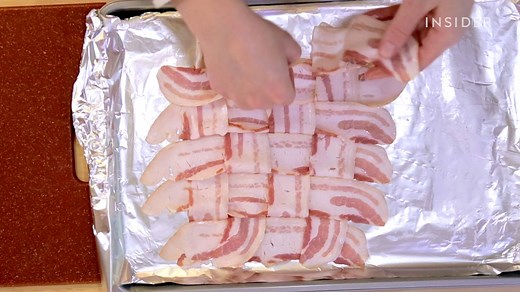 This bacon weave is how we should always put bacon on sandwiches. | Insider Food