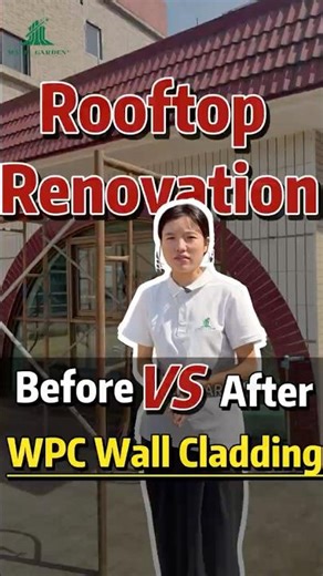 Rooftop Renovation Before vs After | WPC Wall Cladding Upgrade