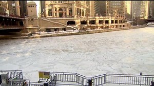 Cold air freezes Chicago river as temperatures fall well below zero