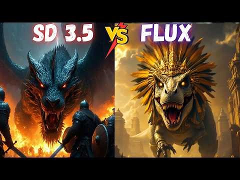Stable Diffusion 3.5 Large How To Use Tutorial With Best Configuration and Comparison With FLUX DEV