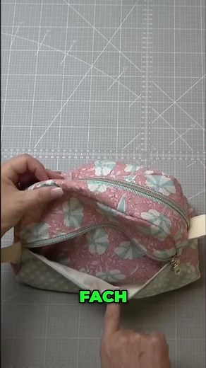 Sewing hack: Sew a large cosmetic bag! Perfect for beginners! #shorts