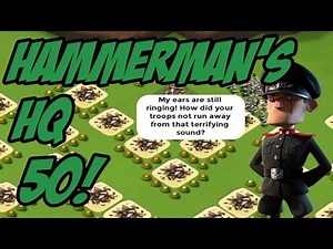 Hammerman's HQ 50 Base! | All Rifleman | Boom Beach