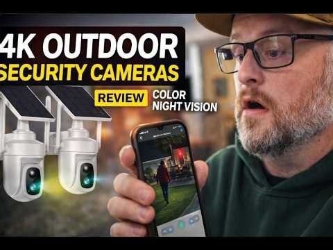 4K Outdoor Security Cameras With Color Night Vision: Link In Description 👇