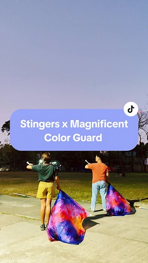 Collab with @Magnificent Colorguards 🇵🇭 last night! 💜💙❤️ #flag #colorguardcheck #colorguardlife #stingerscolorguard #magnificentcolorguard #collab