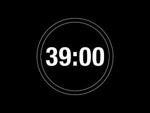 39 Minute Timer - 2340 Second Timer Countdown with progress ring (4K)