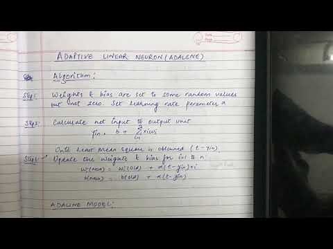 Adaline Algorithm with Solved example