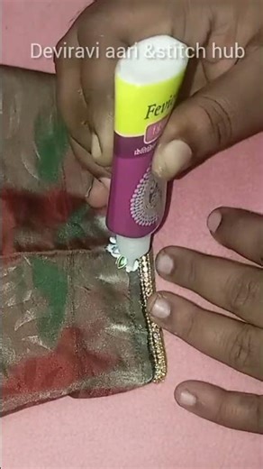 simple and elegant kundan stone work aari normal needle work #shorts #shortvideo #shortsfeed #aari