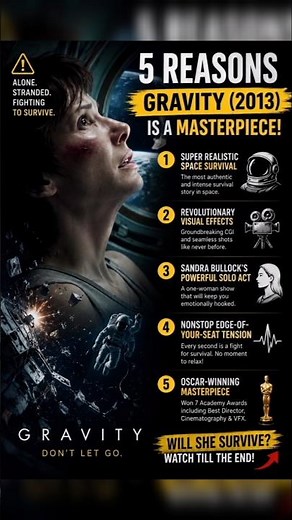 🔥 The Hidden Secrets That Made Gravity (2013) a Masterpiece! | #shorts #cinecover