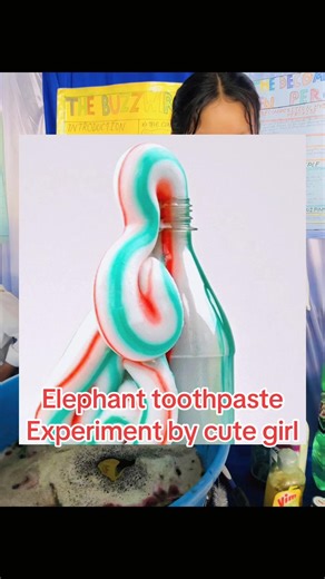 Exciting Elephant Toothpaste Experiment by a Cute Girl