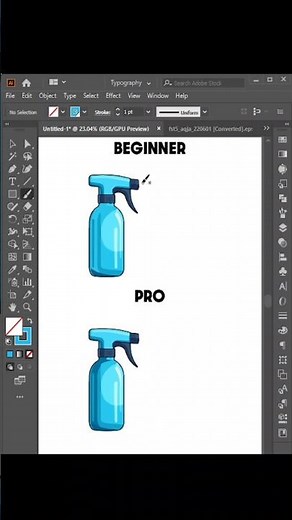 Difference between beginner and pro graphic designer #adobeillustrator #graphicdesign