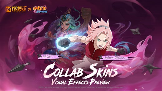 The MLBB × NARUTO collaboration arrives! 5 collaboration skins officially debut on 05/02! "今度は、私の後ろ姿をしっかり見ててください。" (Now it's your turn to gaze at my back!) Kalea "Sakura Haruno" is about to bloom, bringing her massive power punch and impressive battlefield healing abilities to the Ninja Battlefield. Additionally featuring original anime voice acting by Chie Nakamura, with mysterious voice interaction Easter eggs for you to discover. Check the video to preview the in-game effects. #MLBBxNARUTO #M