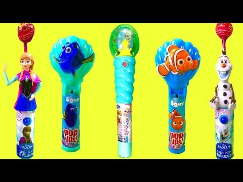 Disney's Finding Dory and Frozen Spinning Lollipops
